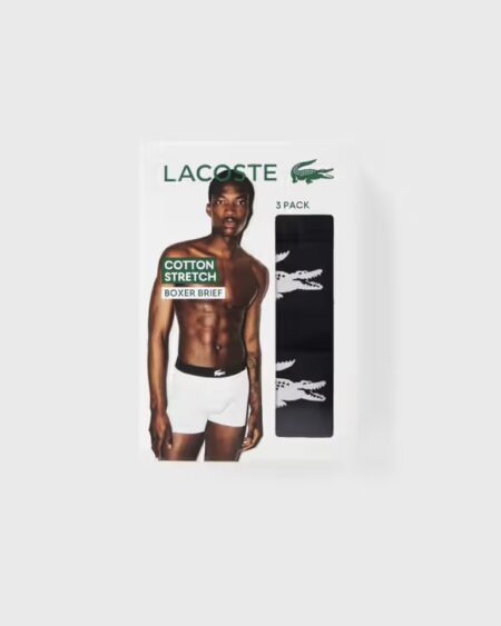 Lacoste Paquete de 3 Bóxers Brief de Algodón Elástico para Hombre