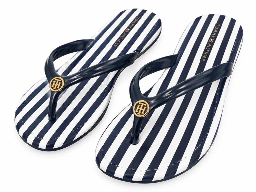 Sandalias Tommy Hilfiger Striped Flip Flop Navy/White