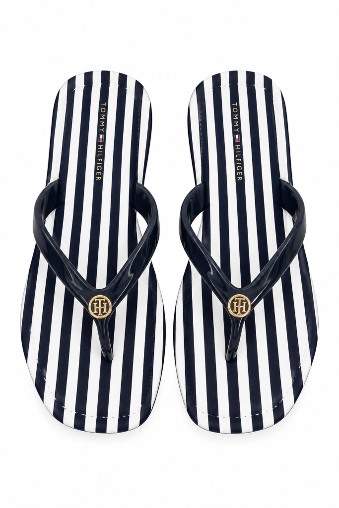 Sandalias Tommy Hilfiger Striped Flip Flop Navy/White