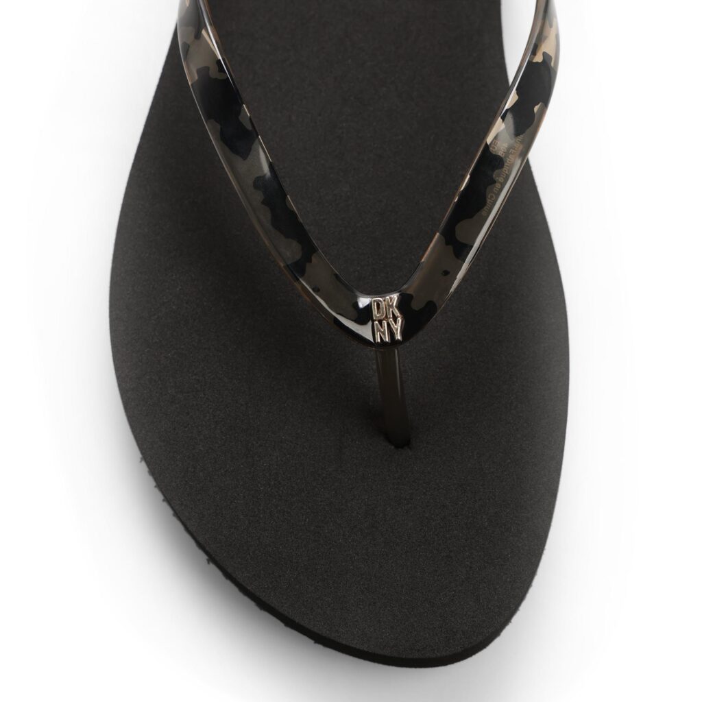 Sandalias DKNY Logo Flip Flop Black/Gold