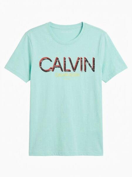 Playera Turquesa Calvin Klein Glitch